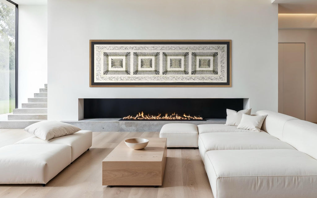 "Cascade Squares" ∙ Amate Art  70"x23.5" (Unframed)