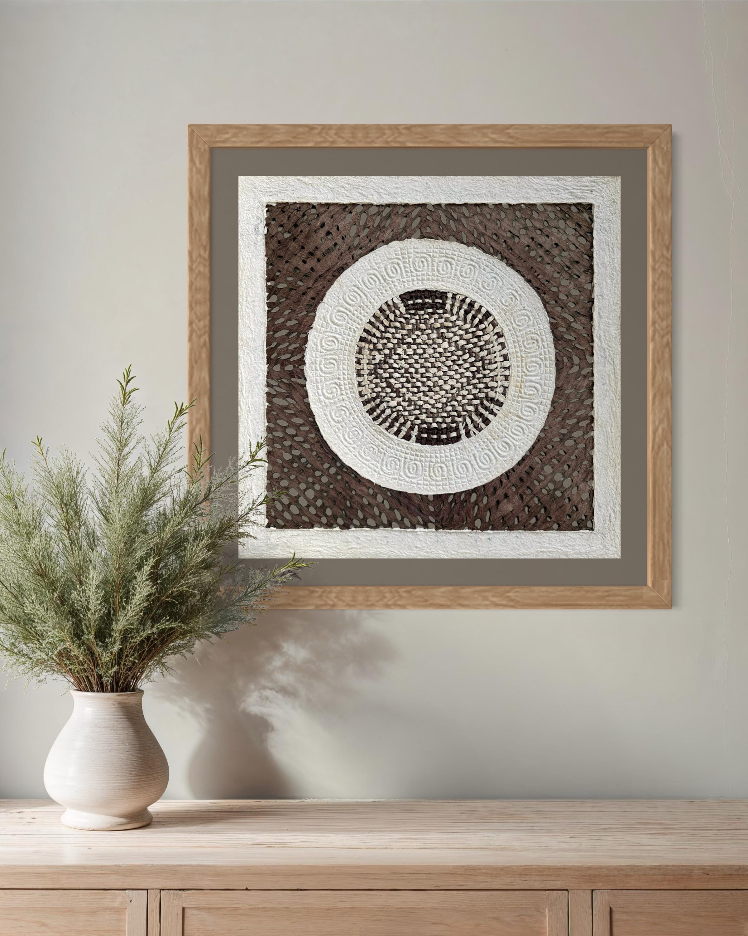 "Diamond Circle" ∙ Amate Art  15.75"x15.75"