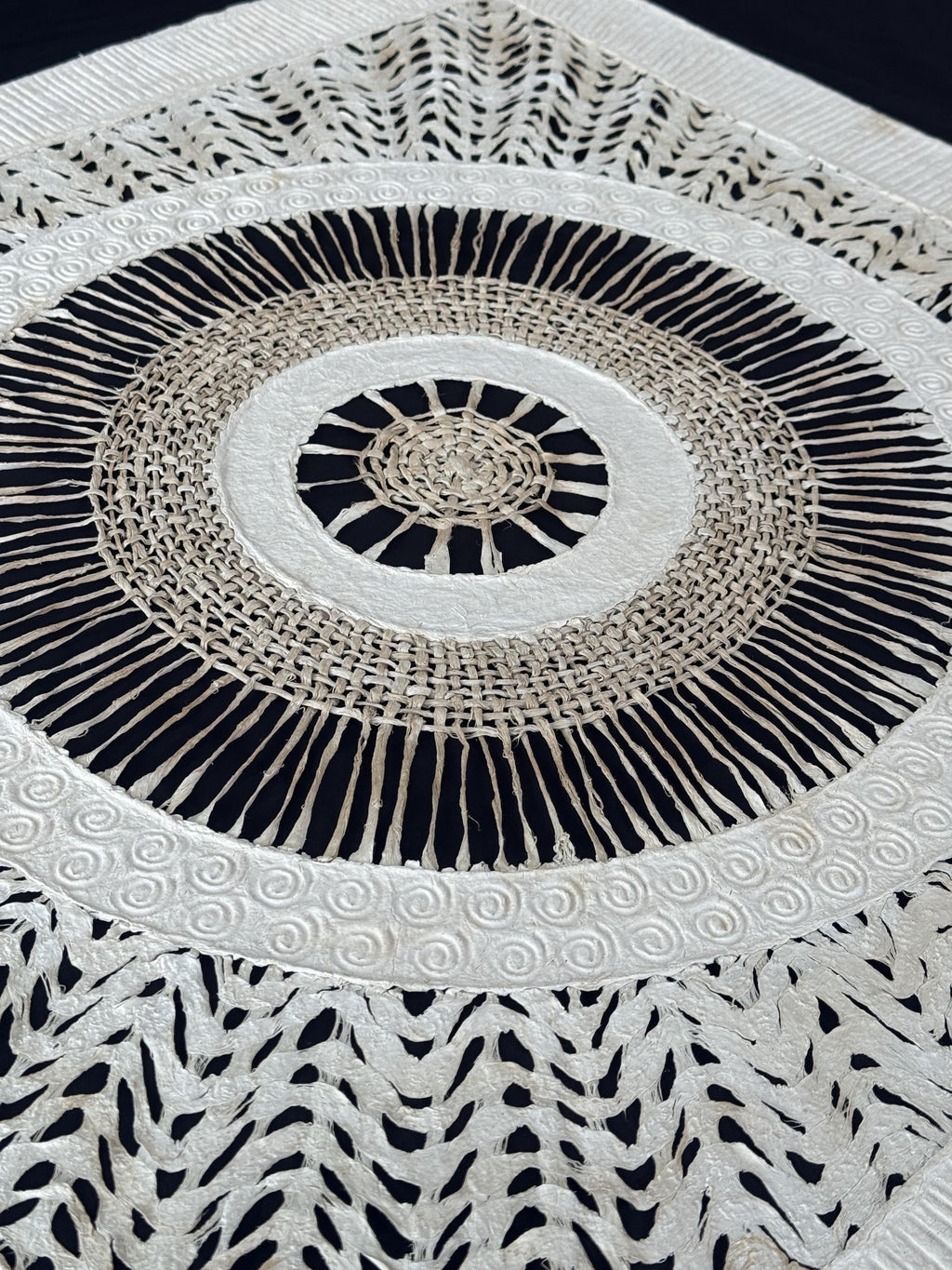 "Circular Weave" ∙ Amate Art  35"x35"  (Framed)