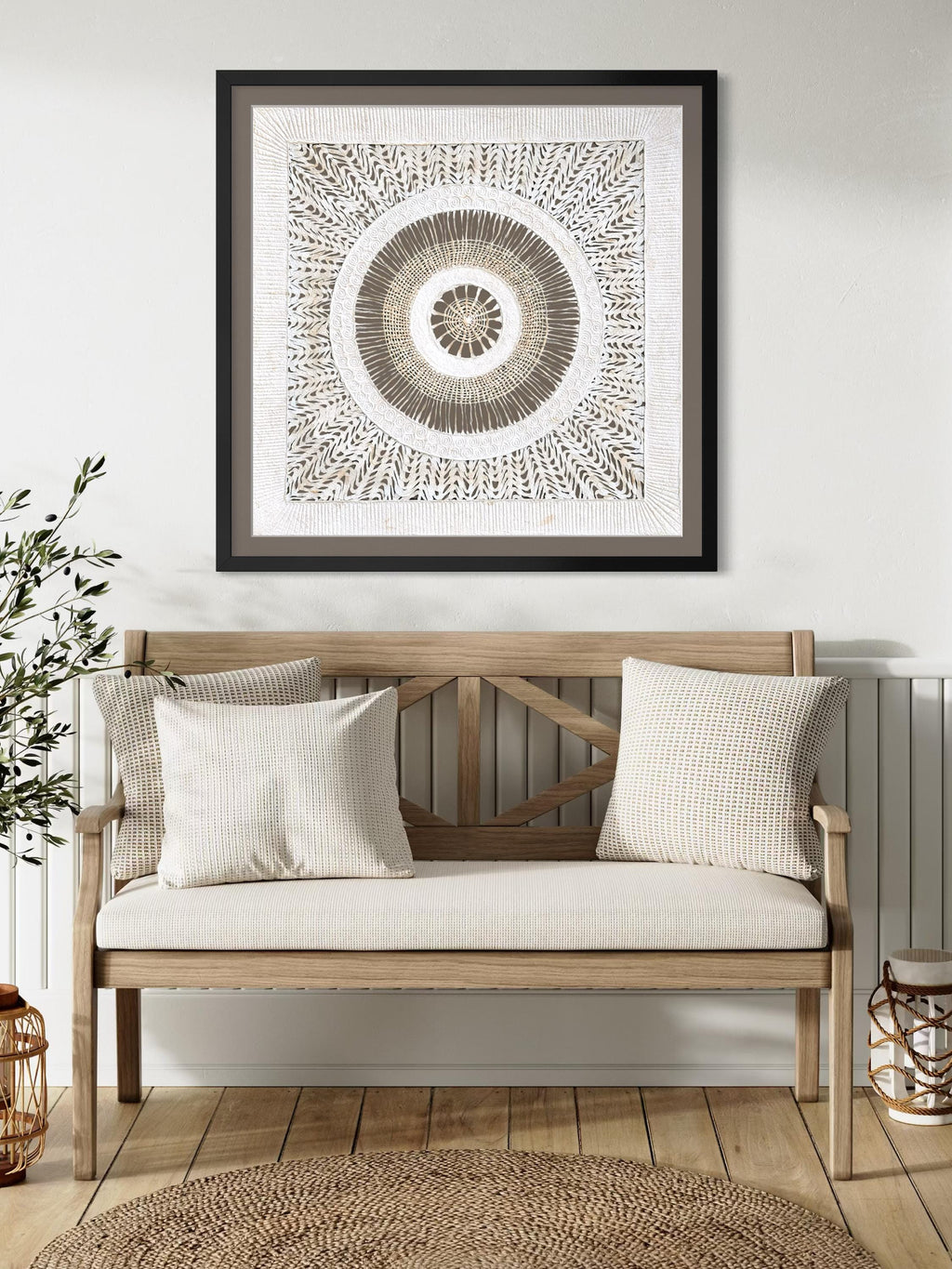 "Circular Weave" ∙ Amate Art  35"x35"  (Framed)