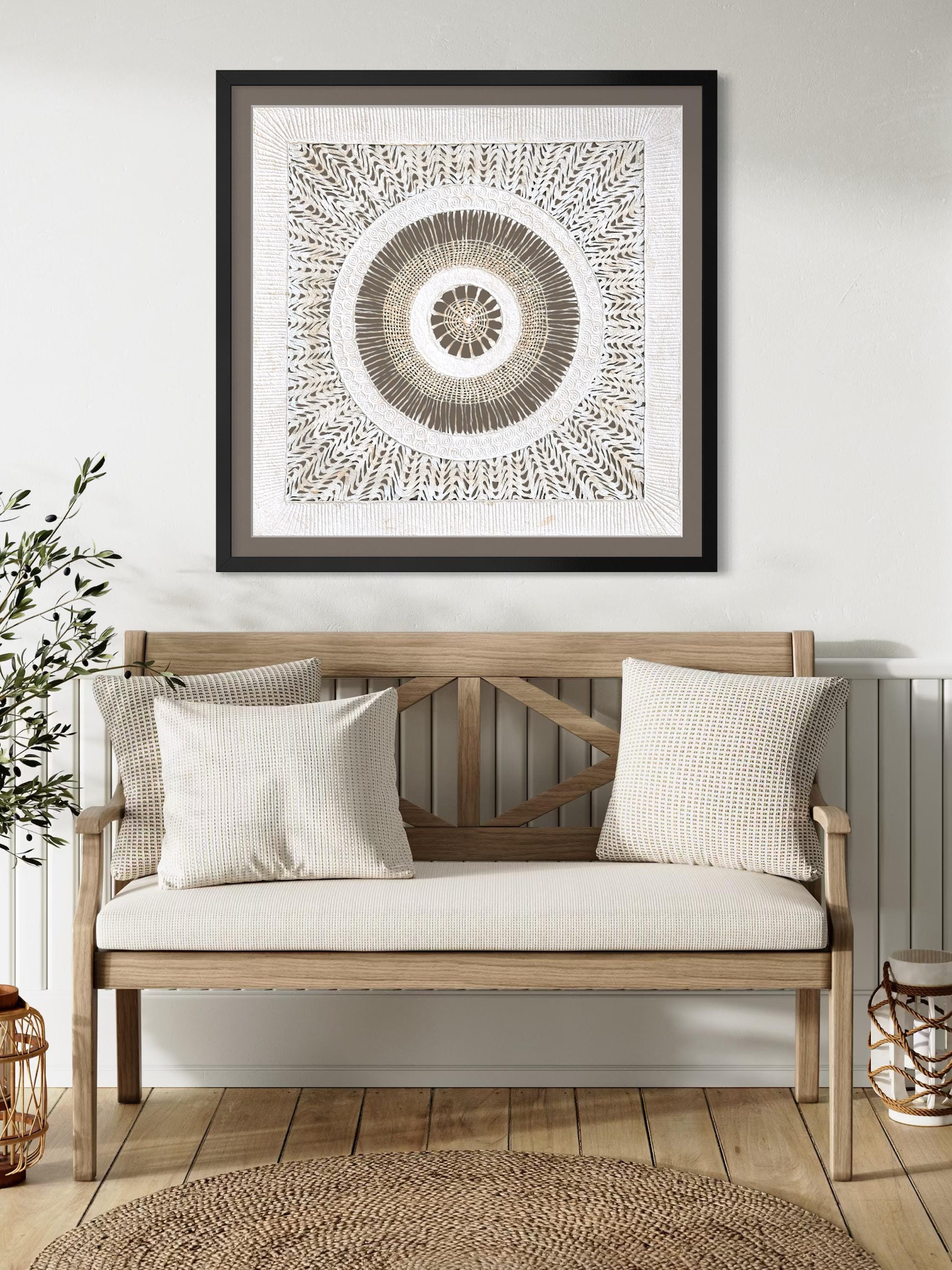 "Circular Weave" ∙ Amate Art  35"x35"  (Framed)