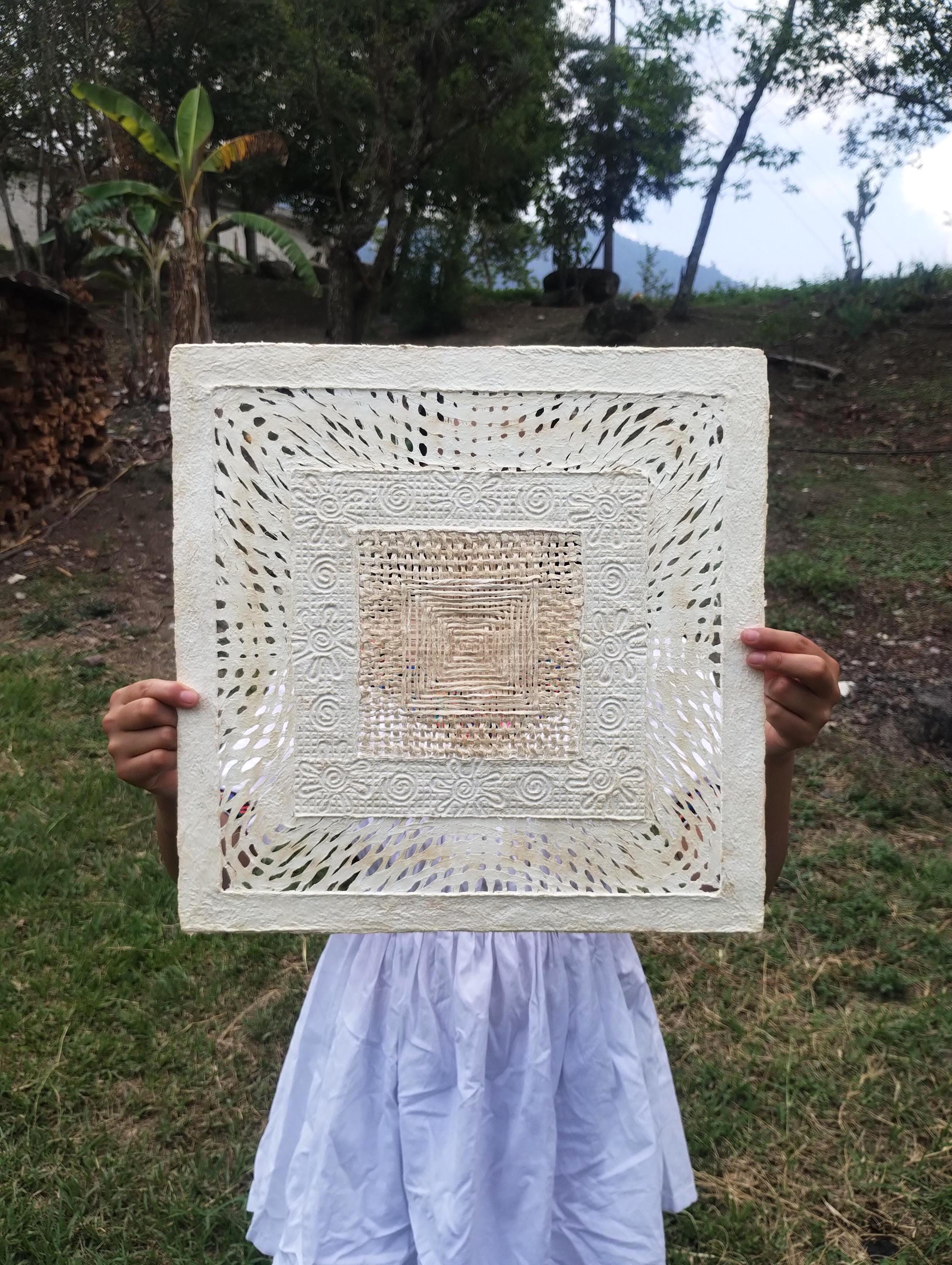 "Square Weave" ∙ Amate Art  15.75"x15.75"  (Unframed)