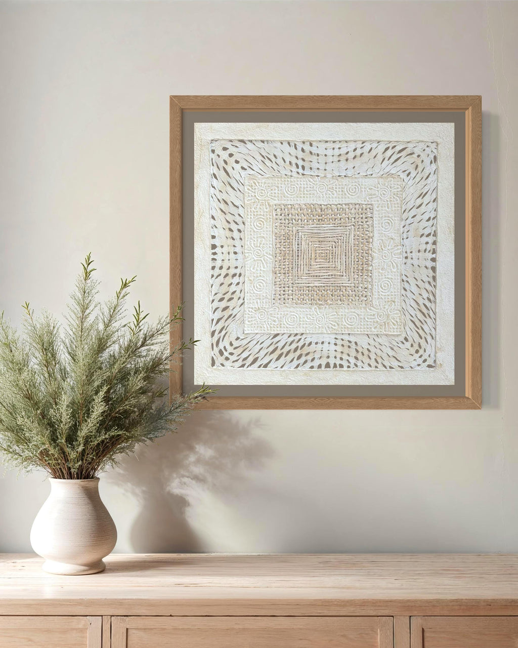 "Square Weave" ∙ Amate Art  15.75"x15.75"  (Unframed)