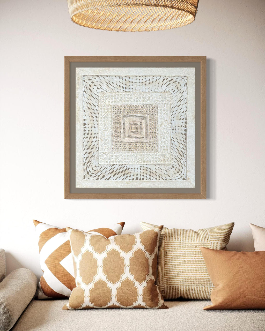 "Square Weave" ∙ Amate Art  15.75"x15.75"  (Unframed)