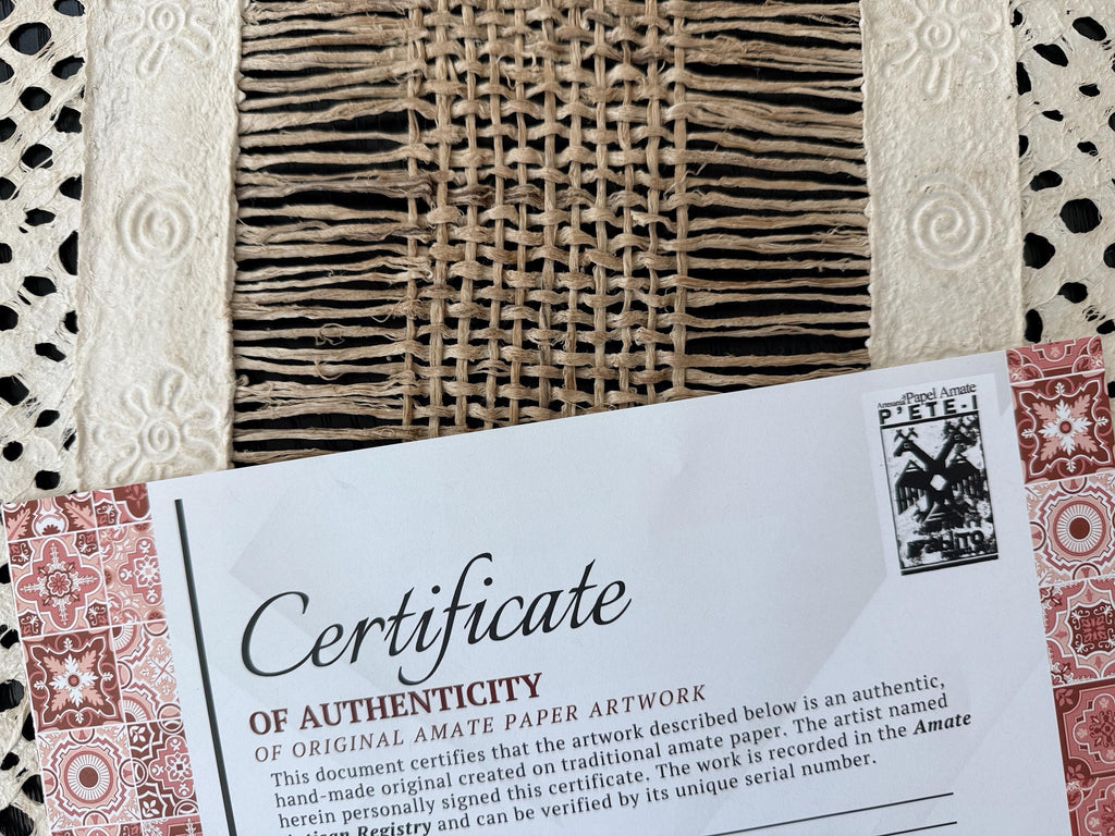 "Basket Weave" ∙ Amate Art  47"x15.5"  (Unframed)