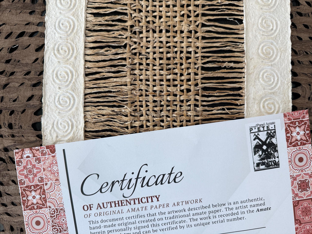 "Basket Weave" ∙ Amate Art  47"x15.5"  (Unframed)