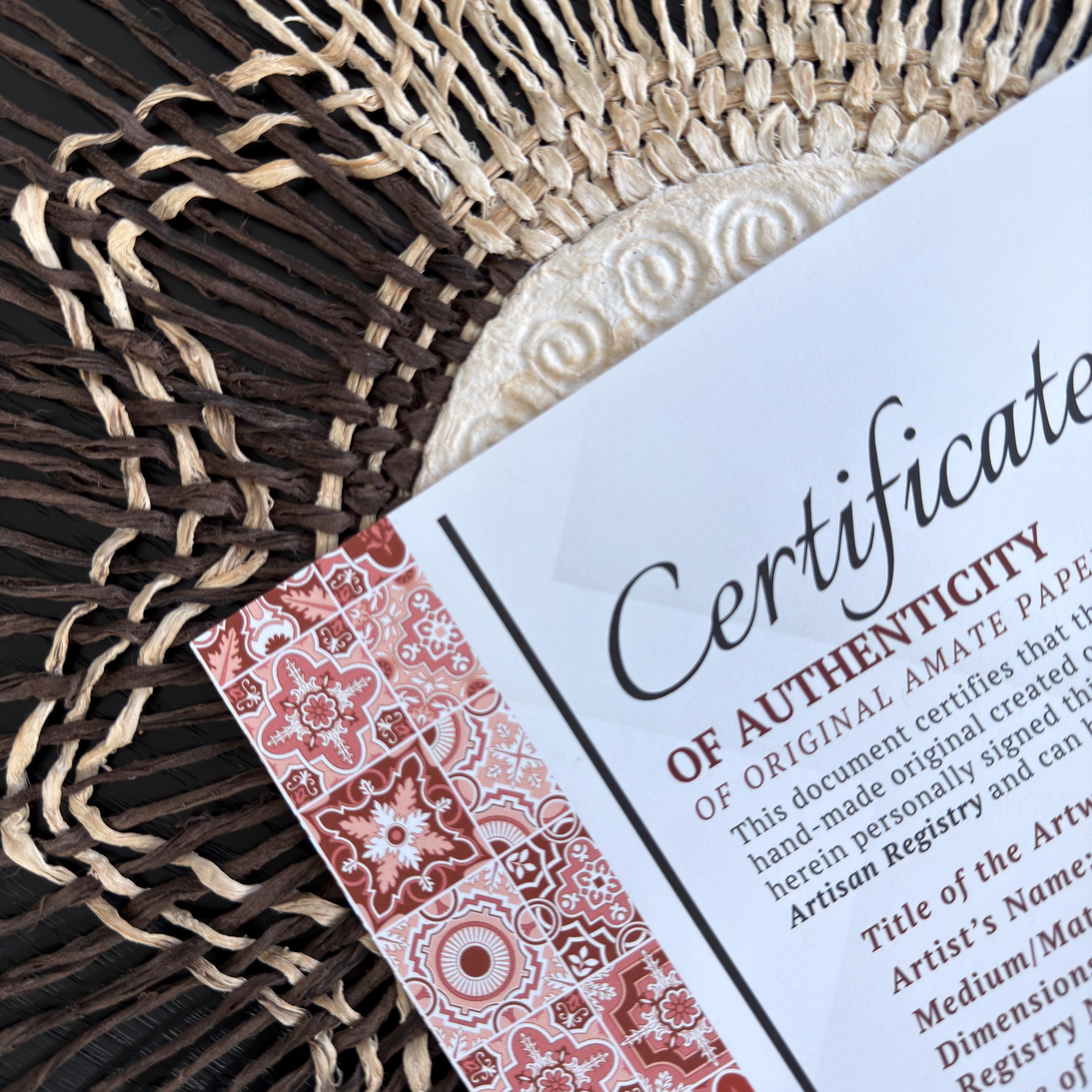 "Sun Weave" ∙ Amate Art  15.75"x15.75"  (Unframed)