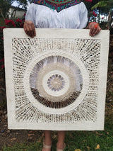 "Circular Weave" ∙ Amate Art  35"x35"  (Framed)