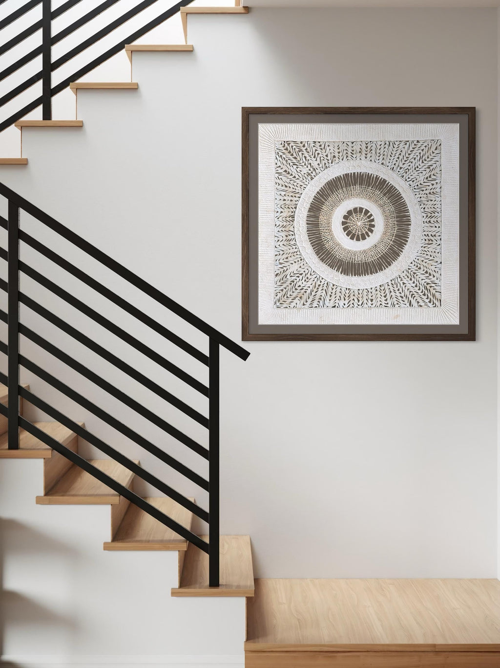 "Circular Weave" ∙ Amate Art  35"x35"  (Framed)