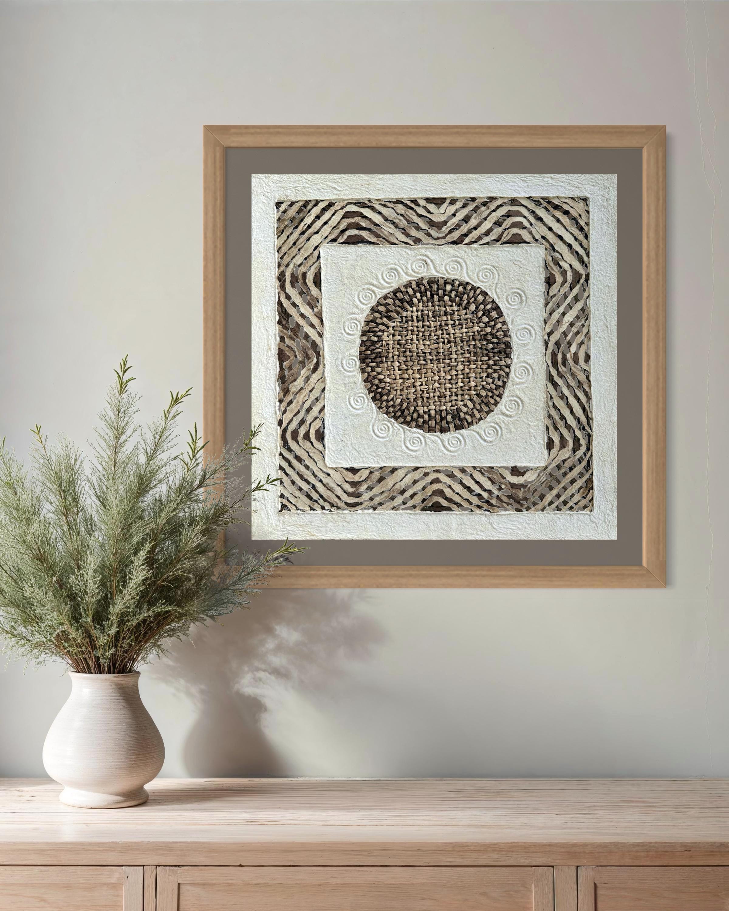 "Halo Circle" ∙ Amate Art  15.75"x15.75"  (Unframed)