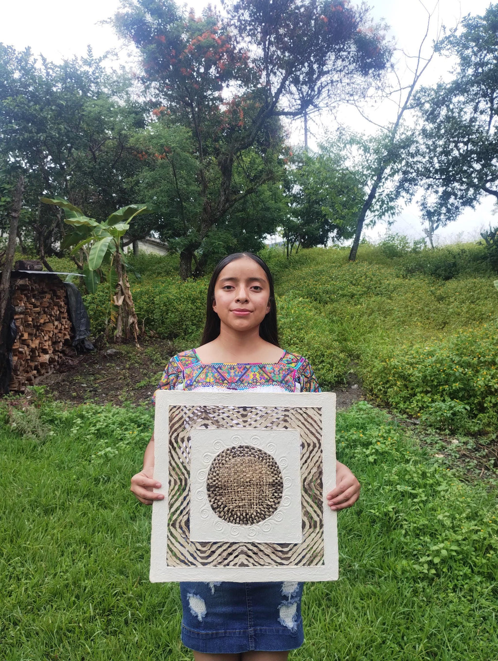 "Halo Circle" ∙ Amate Art  15.75"x15.75"  (Unframed)