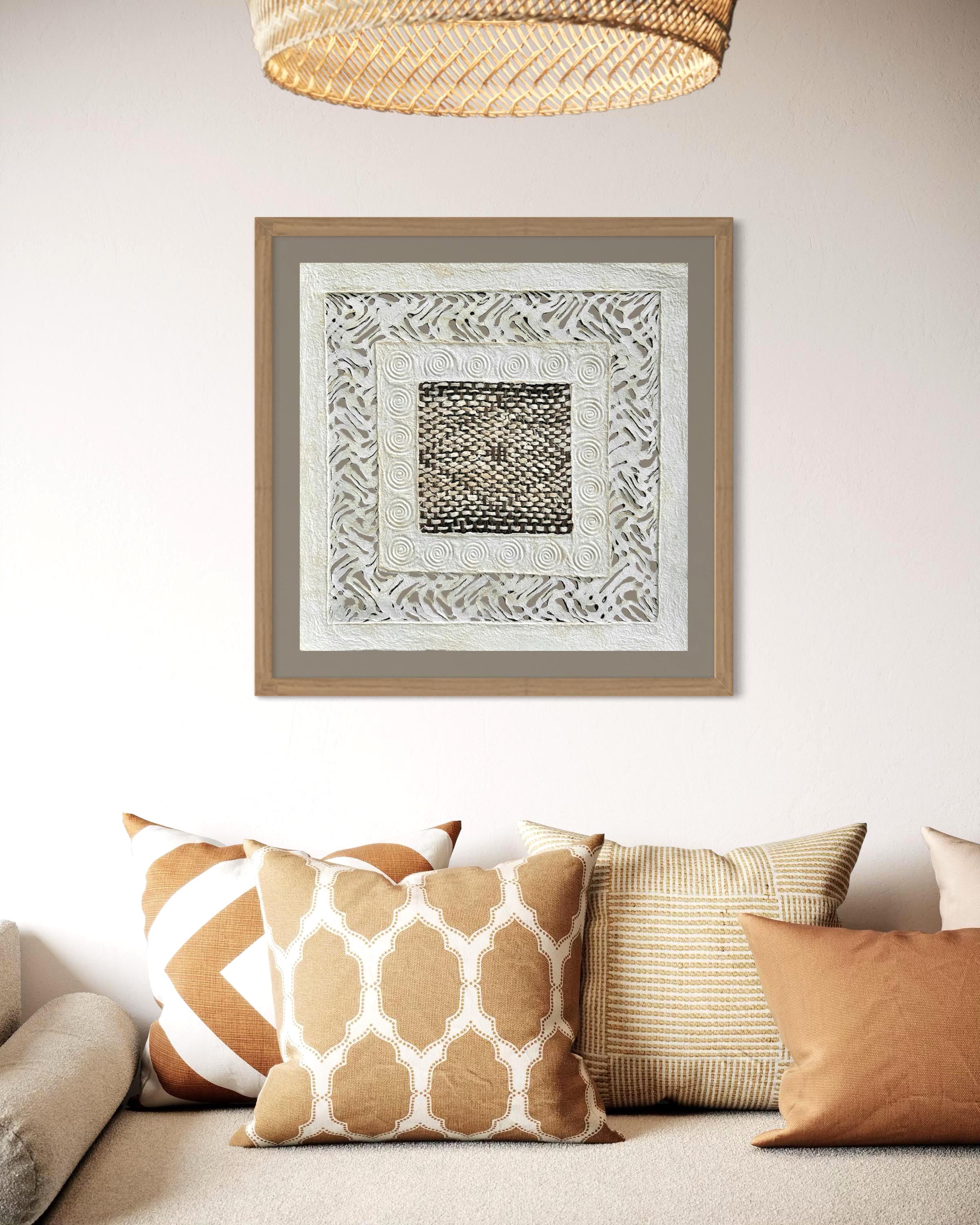 "Spiral Square" ∙ Amate Art  15.75"x15.75"  (Unframed)