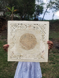 "Circle Weave" ∙ Amate Art  15.75"x15.75"  (Unframed)