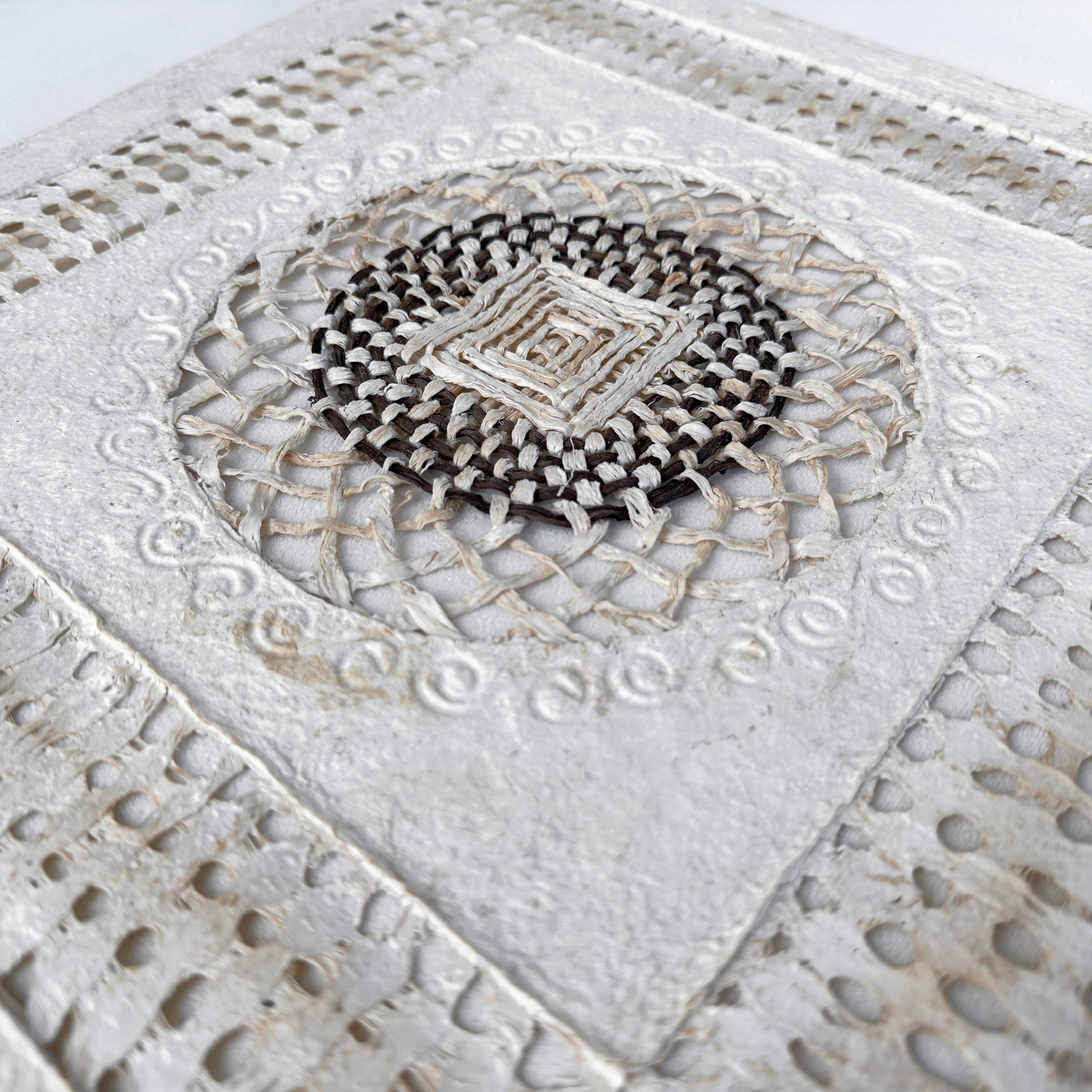 "Square Mandala" ∙ Amate Art  15.75"x15.75"  (Unframed)