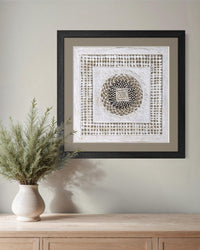 "Square Mandala" ∙ Amate Art  15.75"x15.75"  (Unframed)