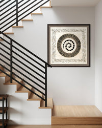 "Ivory Spiral" ∙ Amate Art  28"x28"  (Unframed)