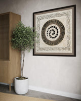 "Ivory Spiral" ∙ Amate Art  28"x28"  (Unframed)