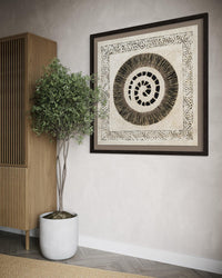 "Ivory Spiral" ∙ Amate Art  28"x28"  (Unframed)