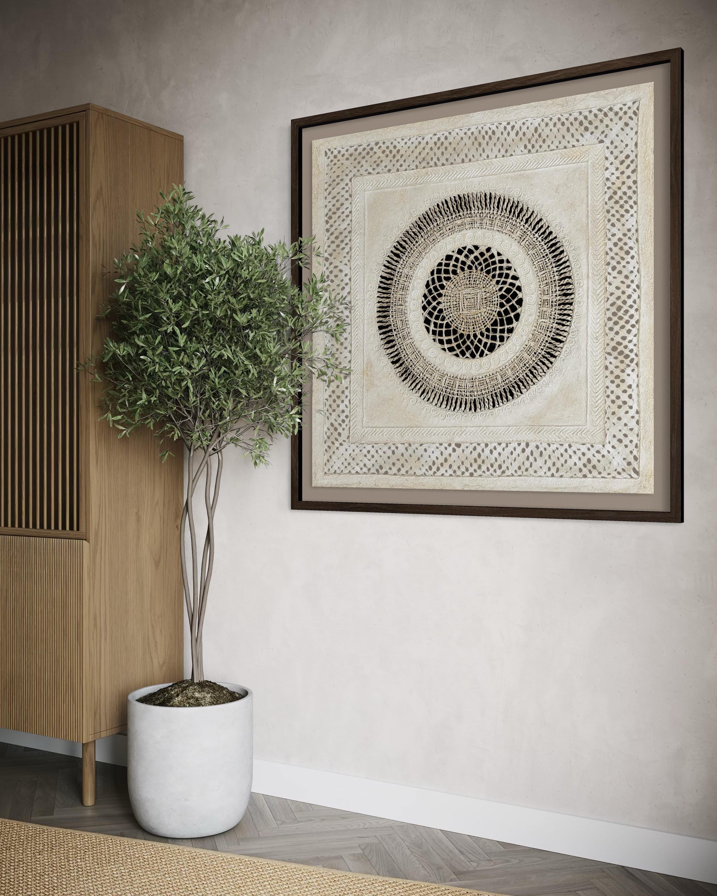 "Lattice Mandala" ∙ Amate Art  28"x28"  (Unframed)