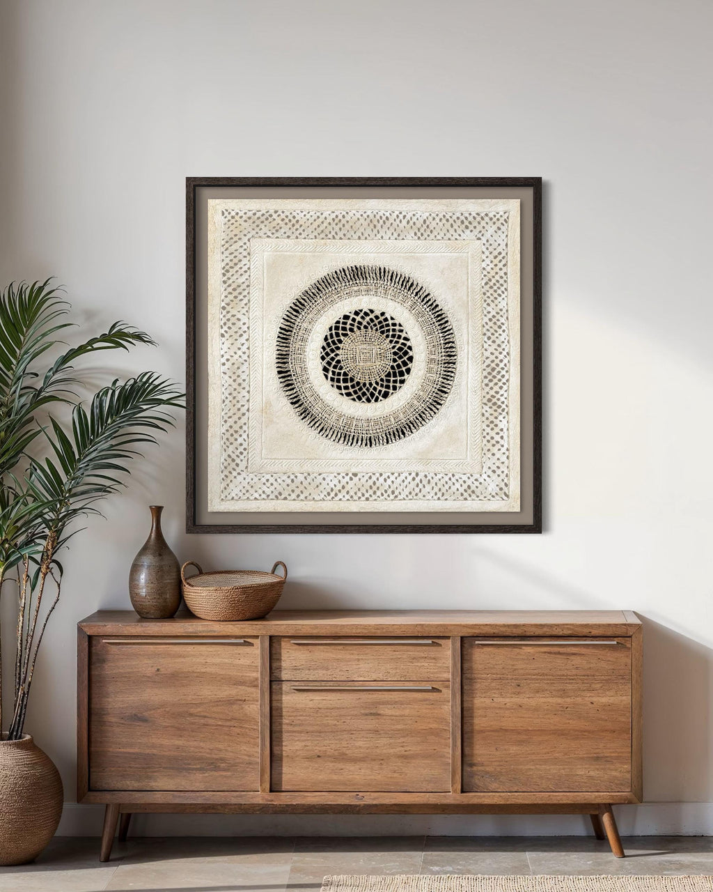 "Lattice Mandala" ∙ Amate Art  28"x28"  (Unframed)