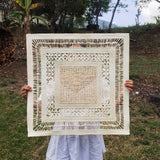 "Mosaic Square" ∙ Amate Art  23.5"x23.5"  (Unframed)