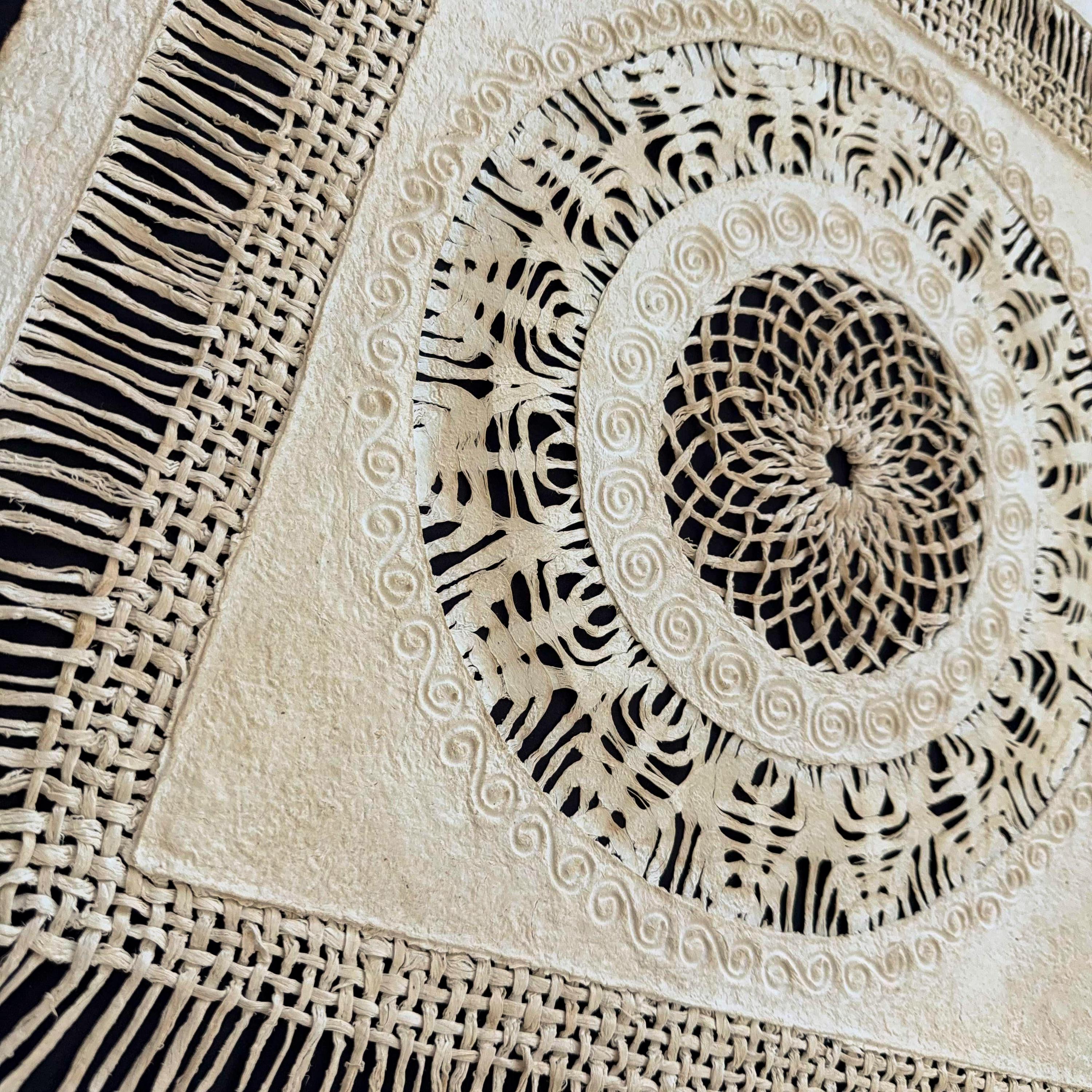 "Spiral Mandala" ∙ Amate Art  23.5"x23.5"  (Unframed)