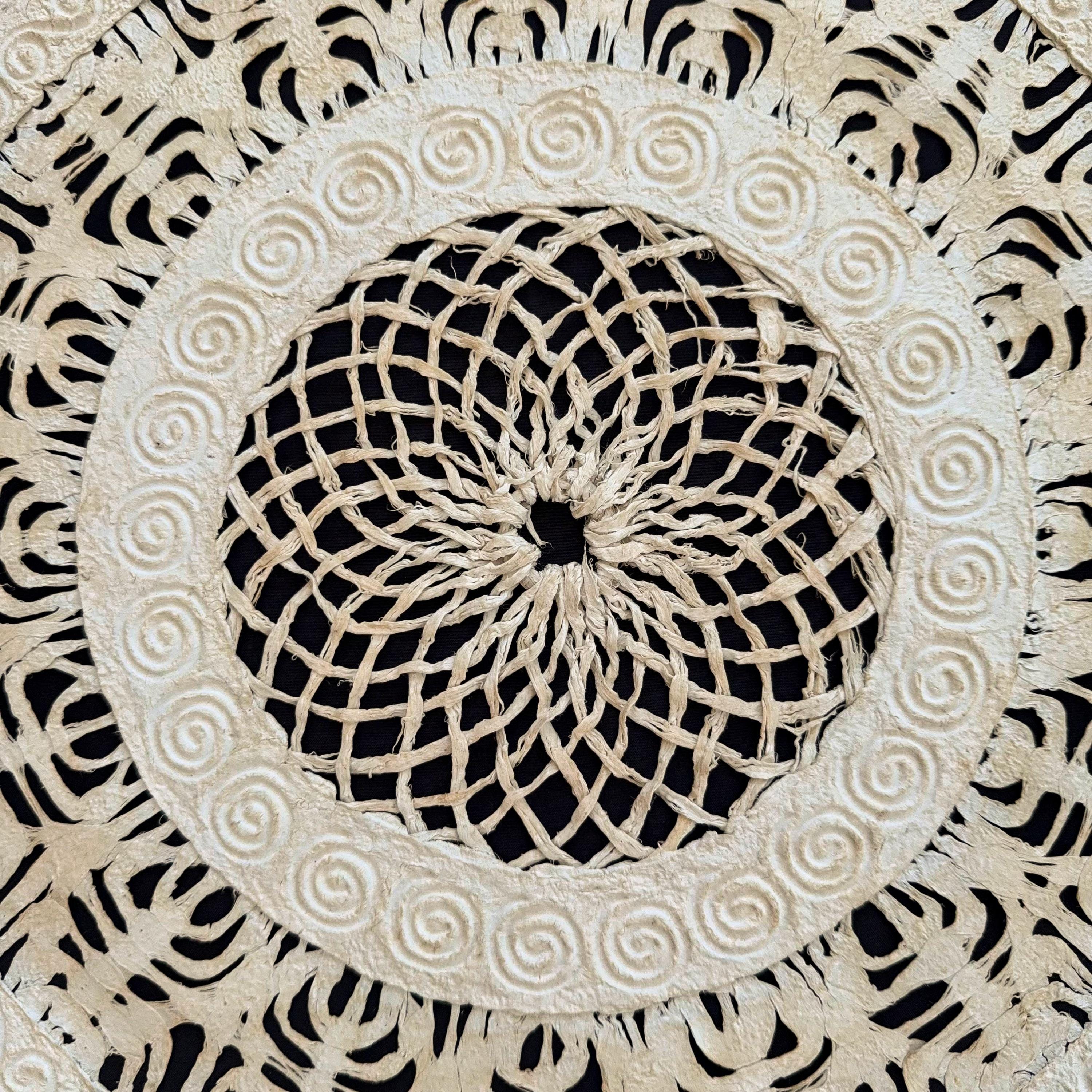 "Spiral Mandala" ∙ Amate Art  23.5"x23.5"  (Unframed)