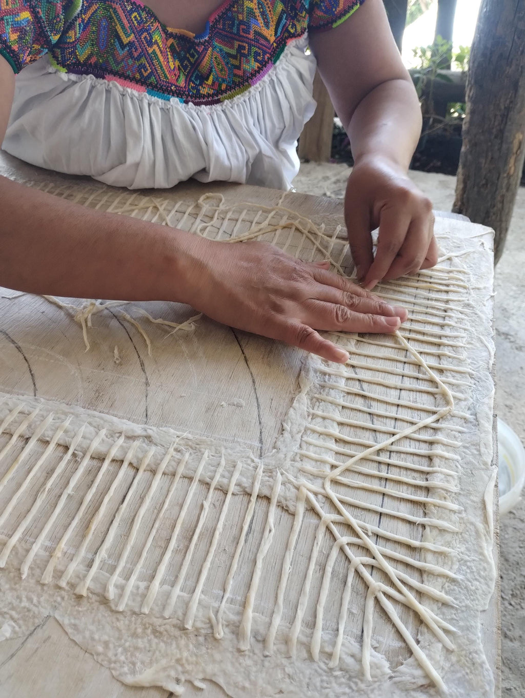 "Basket Weave" ∙ Amate Art  47"x15.5"  (Unframed)