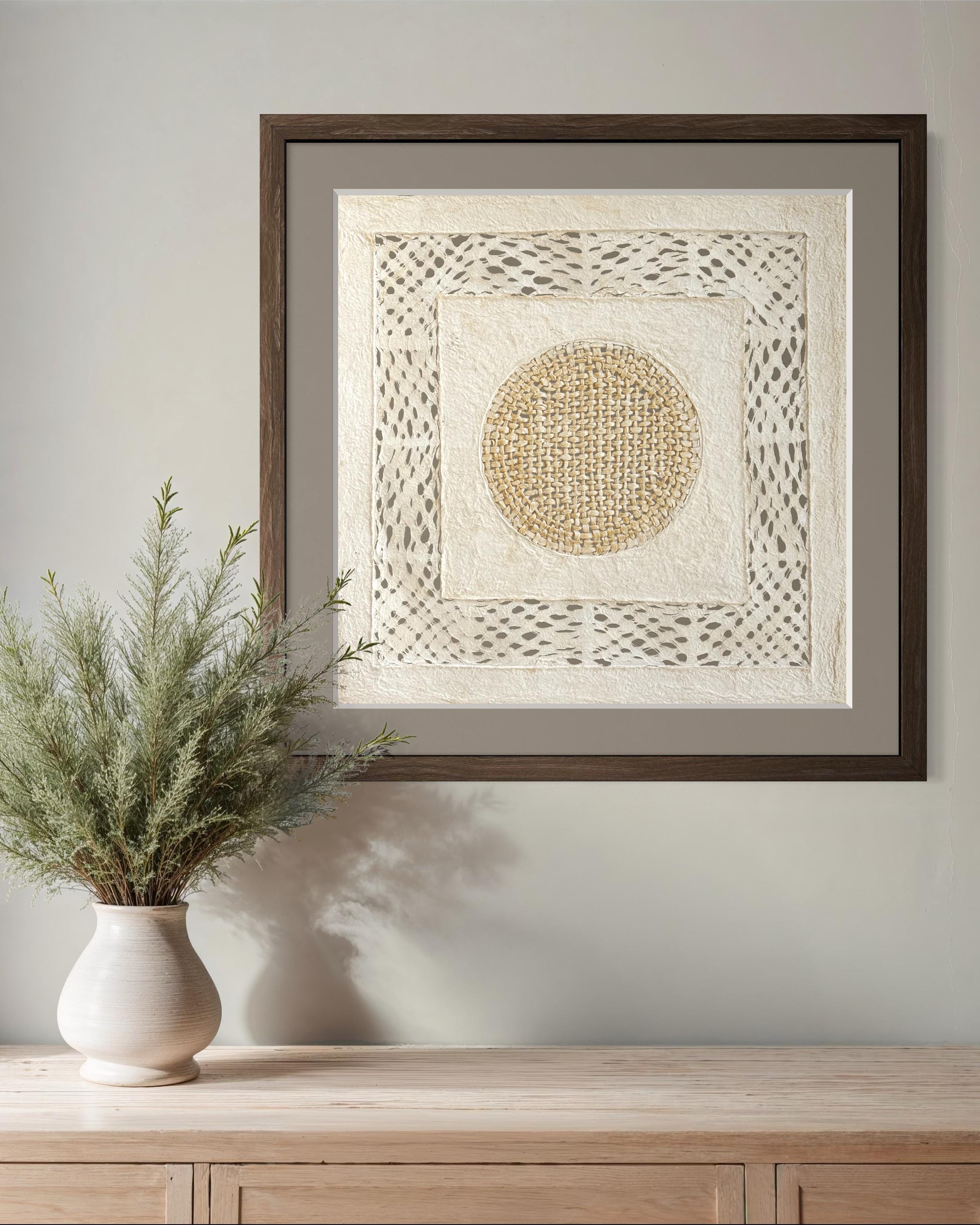 "Circle Weave" ∙ Amate Art  15.75"x15.75"  (Unframed)