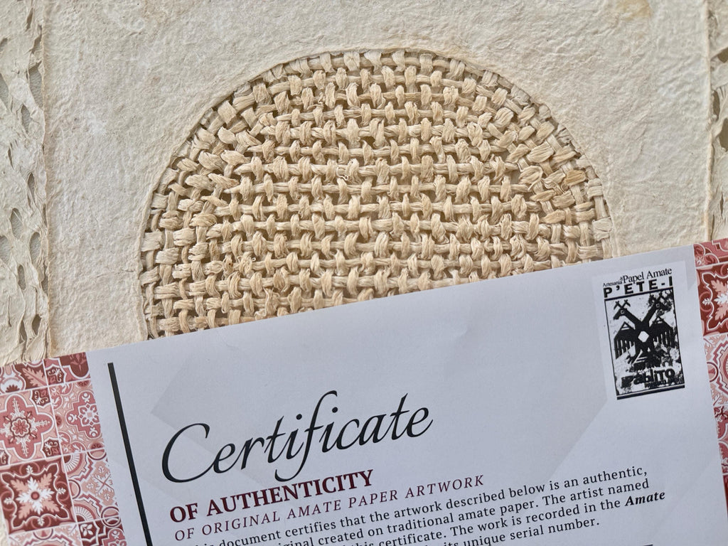 "Circle Weave" ∙ Amate Art  15.75"x15.75"  (Unframed)