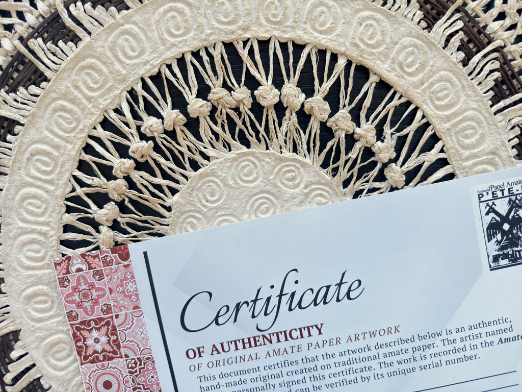 "Woven Mandala" ∙ Amate Art  28"x28"  (Unframed)