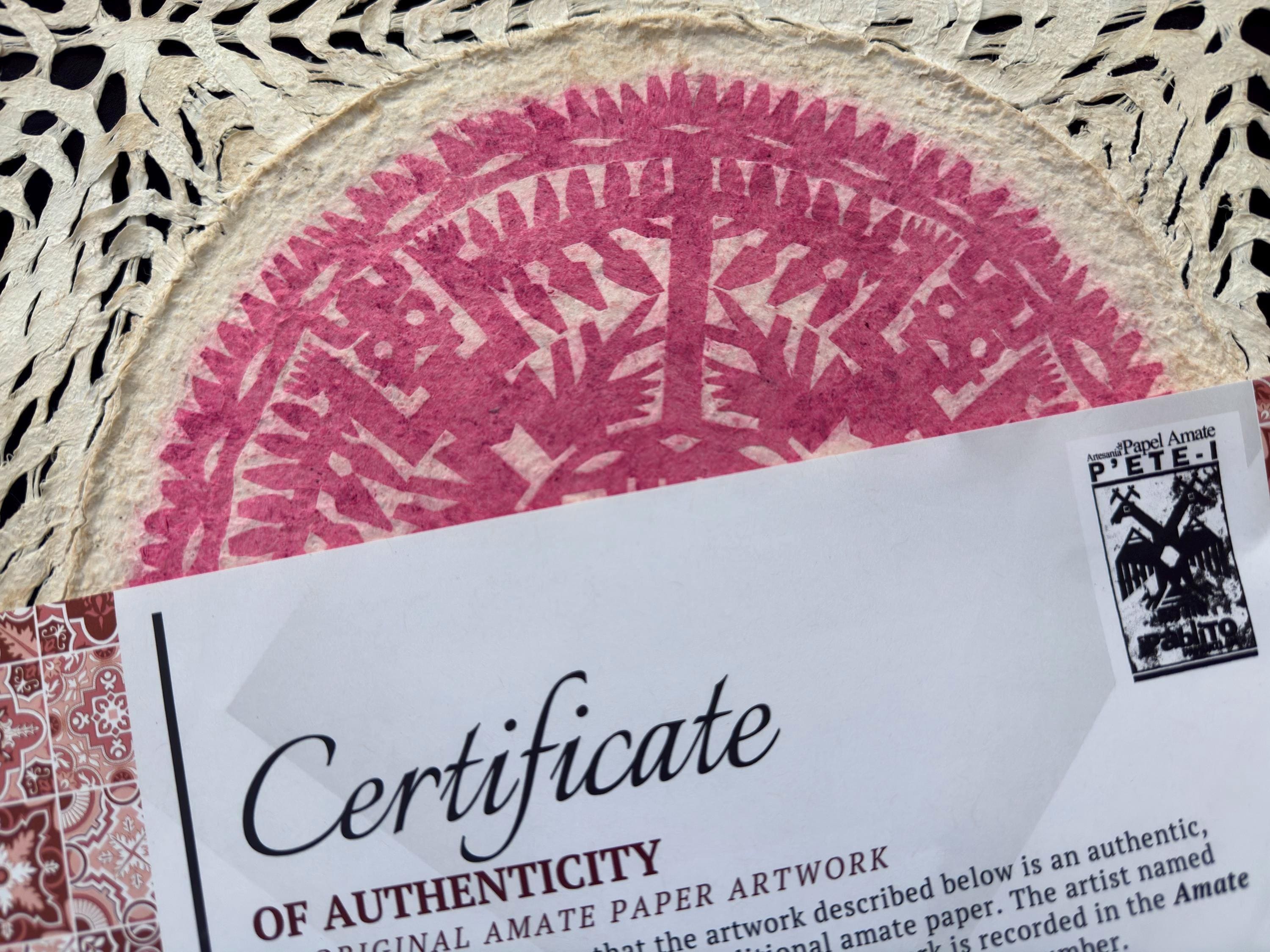 "Sunset Lace" ∙ Amate Art  15.75"x15.75"  (Unframed)