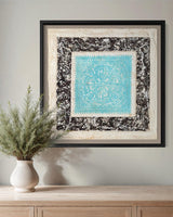 "Turquoise Lace" ∙ Amate Art  15.75"x15.75"  (Unframed)