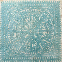 "Turquoise Lace" ∙ Amate Art  15.75"x15.75"  (Unframed)