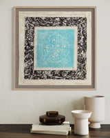 "Turquoise Lace" ∙ Amate Art  15.75"x15.75"  (Unframed)