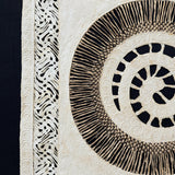 "Ivory Spiral" ∙ Amate Art  28"x28"  (Unframed)