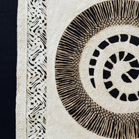 "Ivory Spiral" ∙ Amate Art  28"x28"  (Unframed)