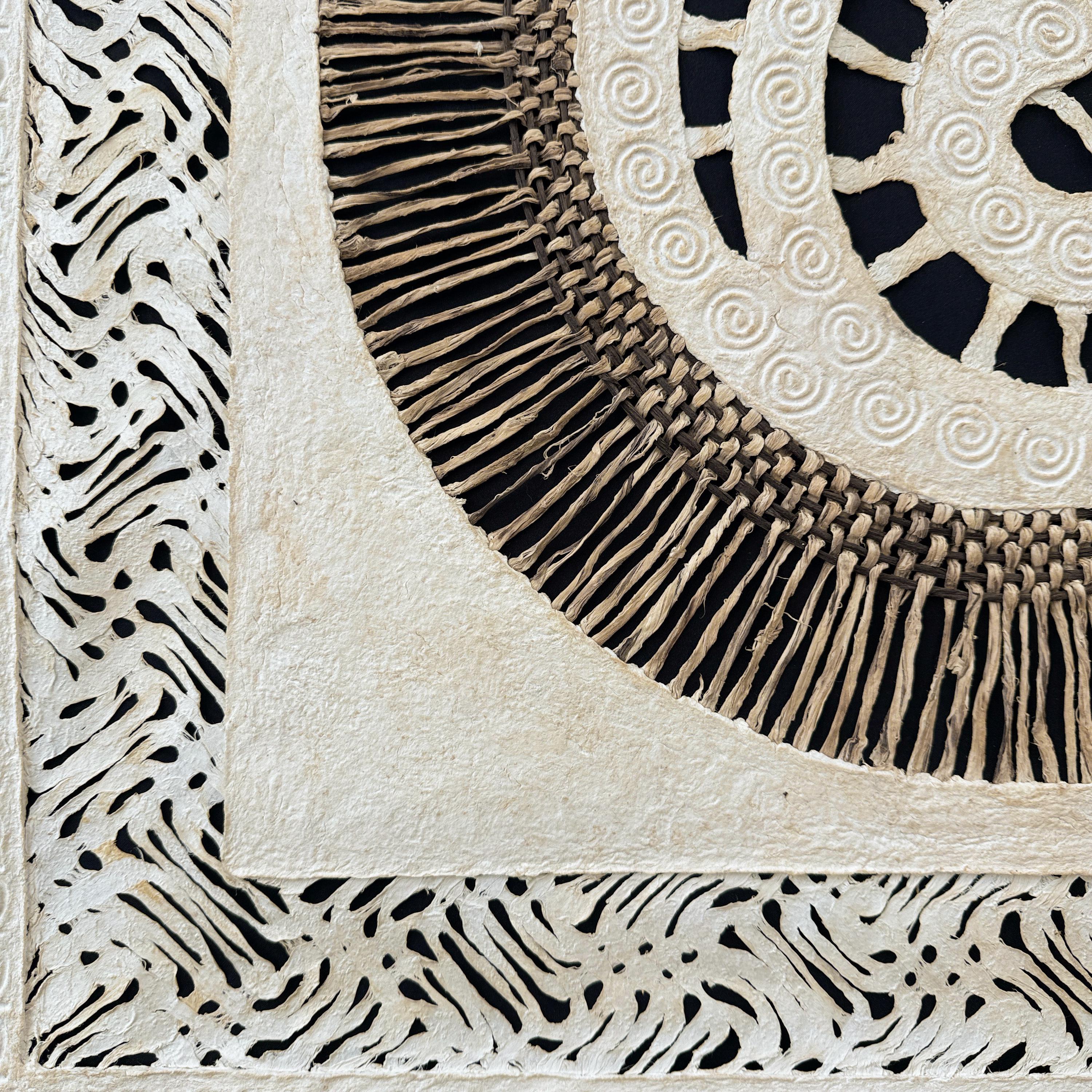 "Ivory Spiral" ∙ Amate Art  28"x28"  (Unframed)