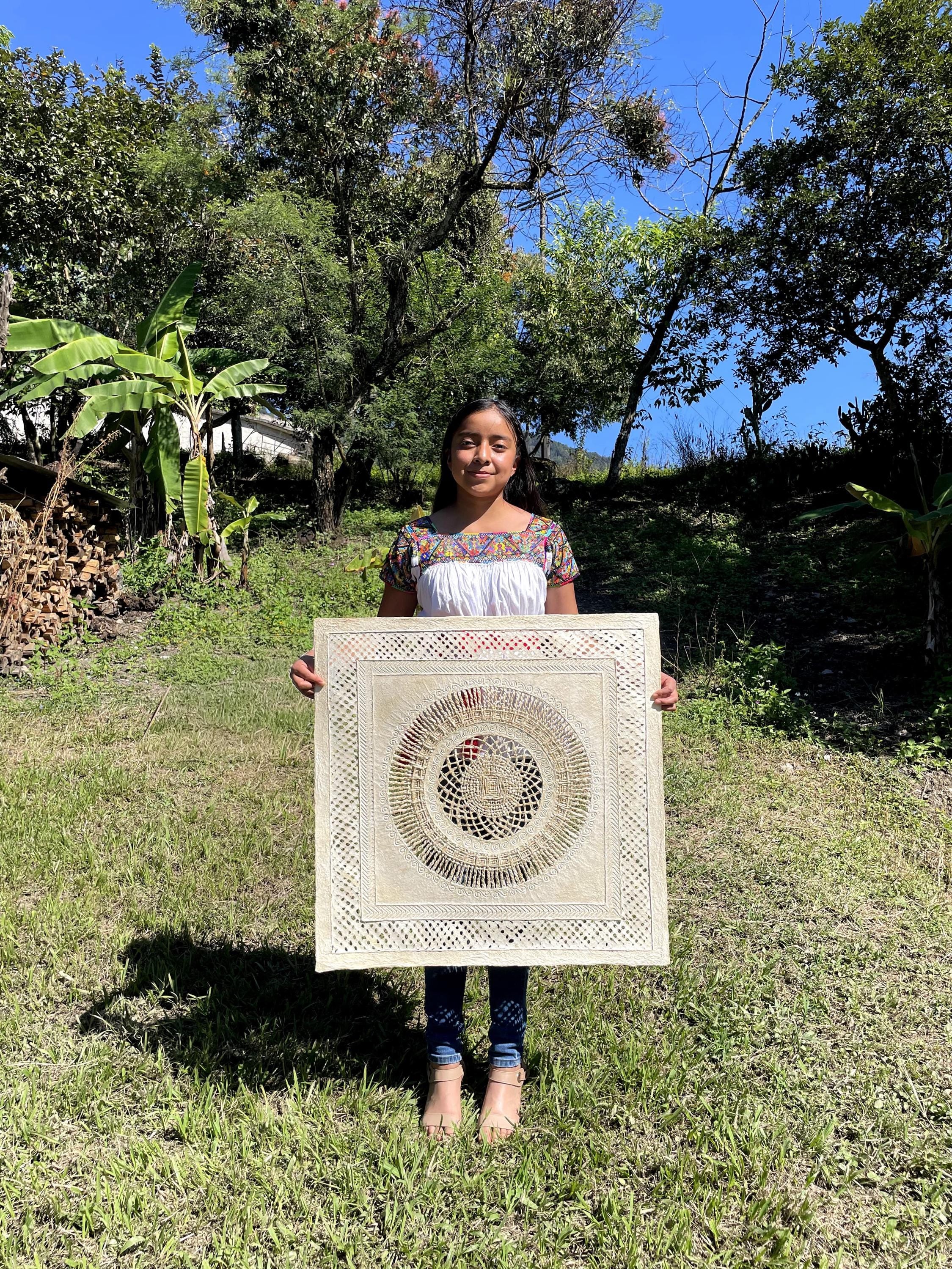 "Lattice Mandala" ∙ Amate Art  28"x28"  (Unframed)