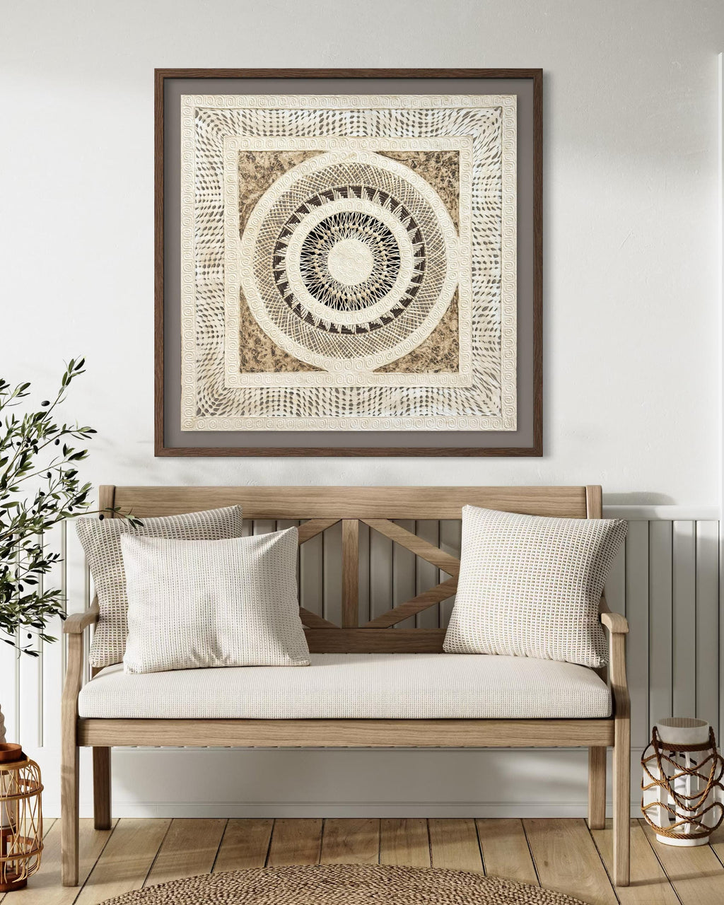 "Woven Mandala" ∙ Amate Art  28"x28"  (Unframed)