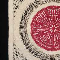 "Red Lace" ∙ Amate Art  23.5"x23.5"  (Unframed)