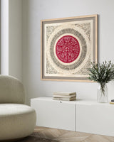 "Red Lace" ∙ Amate Art  23.5"x23.5"  (Unframed)