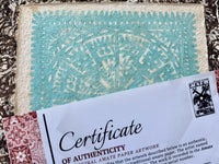 "Turquoise Lace" ∙ Amate Art  15.75"x15.75"  (Unframed)