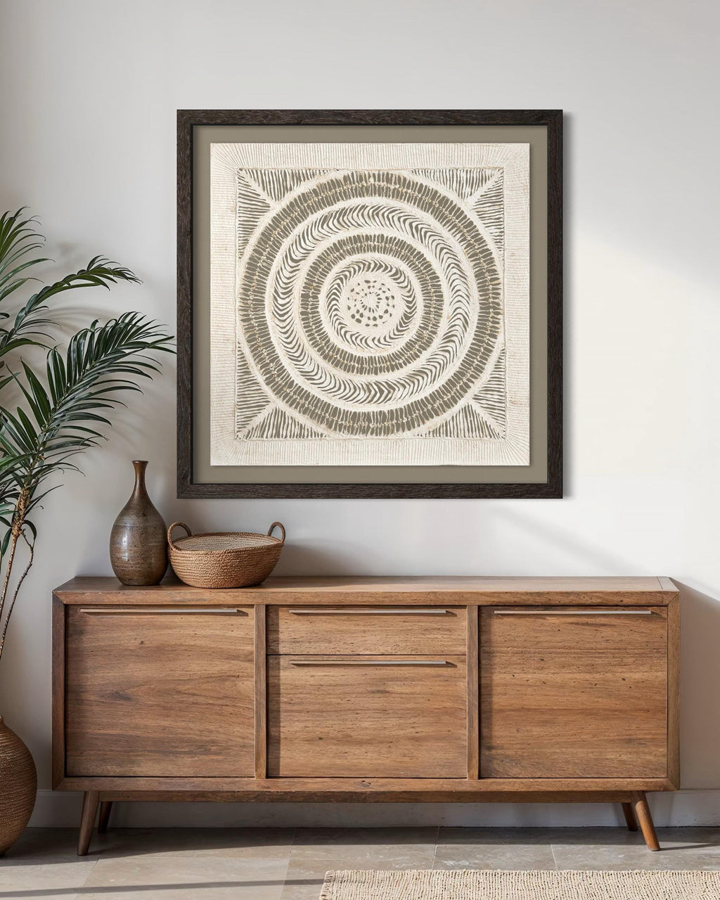 "Knot Weave" ∙ Amate Art  35"x35"  (Framed)