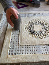 "Square Mandala" ∙ Amate Art  15.75"x15.75"  (Unframed)