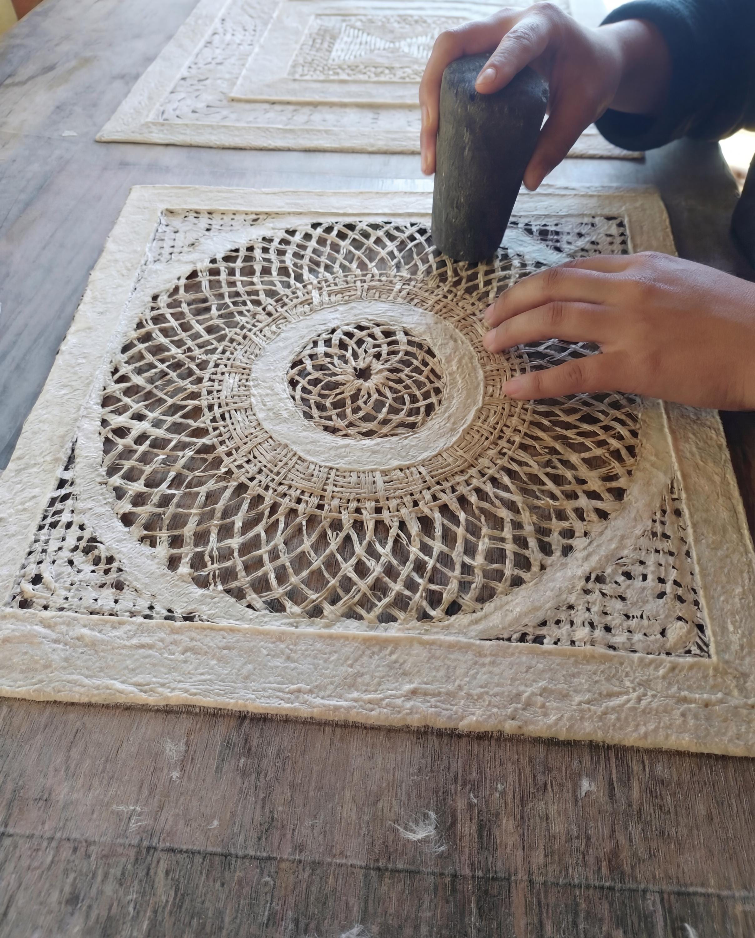 "Mandala Weave" ∙ Amate Art  15.75"x15.75"  (Unframed)