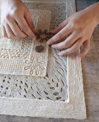 "Square Weave" ∙ Amate Art  15.75"x15.75"  (Unframed)