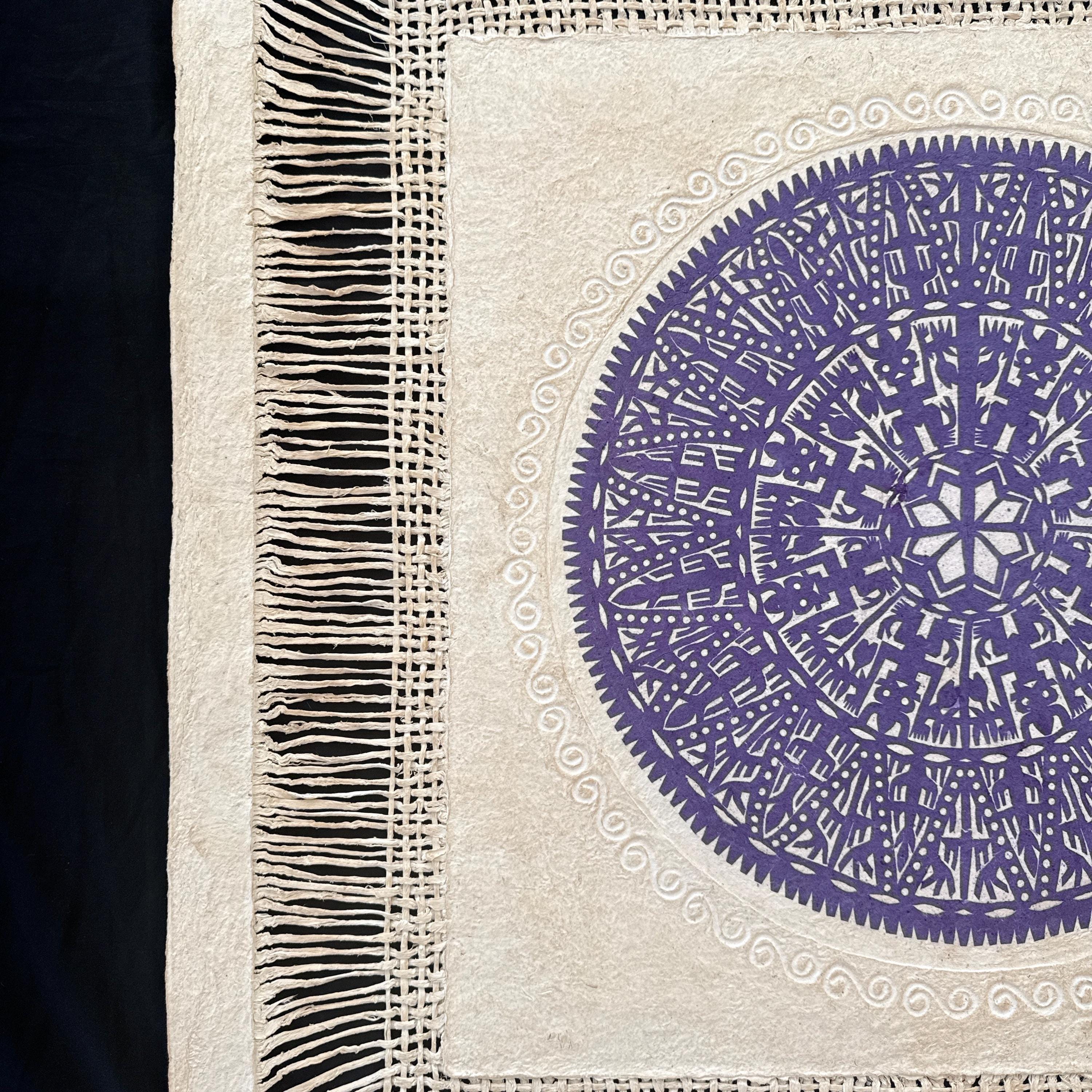 "Amethyst Mandala" ∙ Amate Art  28"x28"  (Unframed)