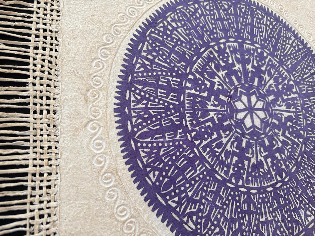 "Amethyst Mandala" ∙ Amate Art  28"x28"  (Unframed)