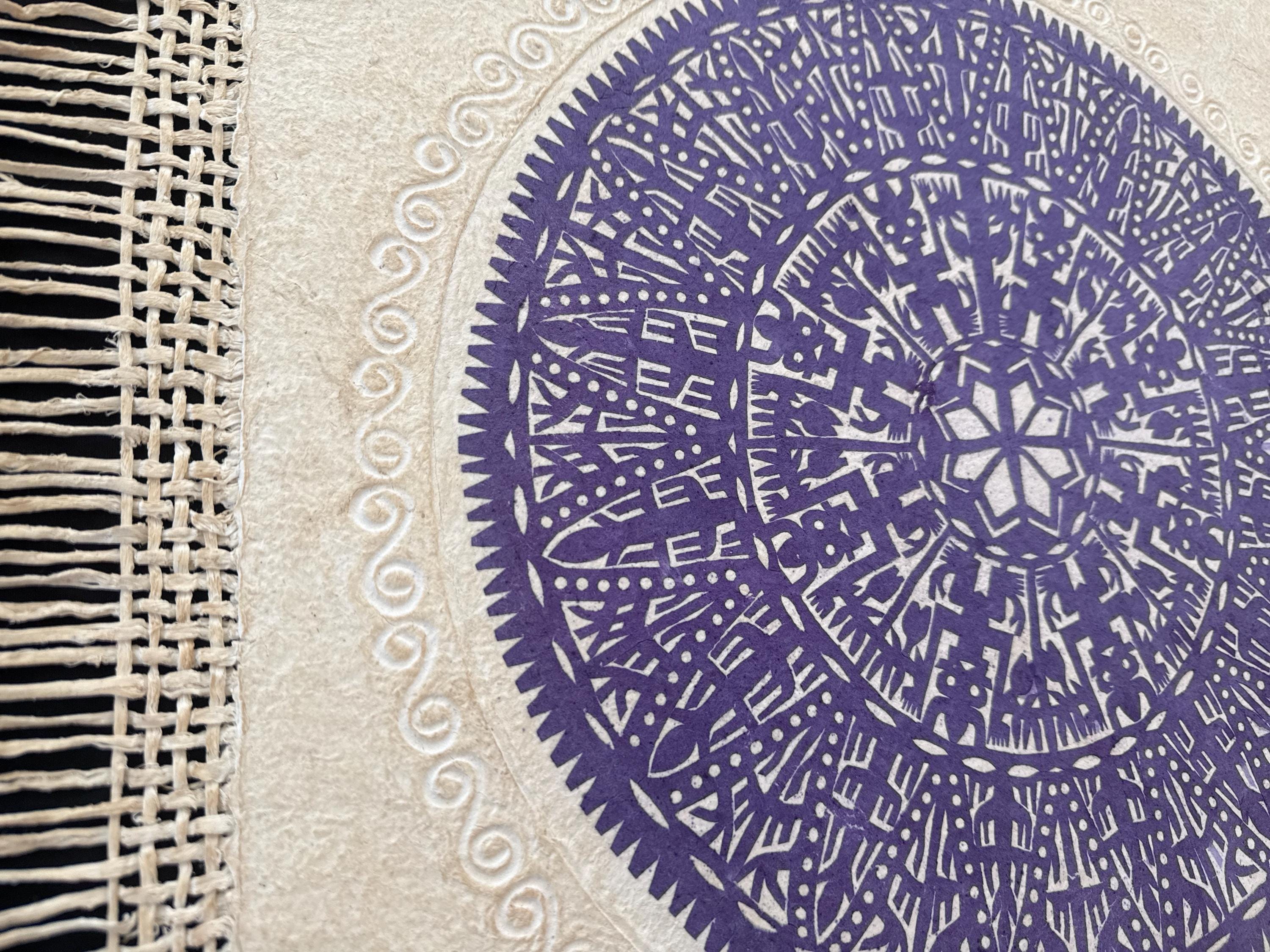 "Amethyst Mandala" ∙ Amate Art  28"x28"  (Unframed)